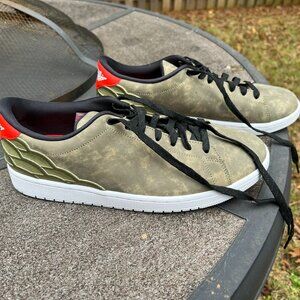 Nike Air Jordan 1 Retro Centre Court Low Oil Green Black DJ2756-300 Men's 10.5